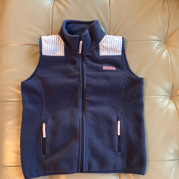 Vineyard Vines Navy Zippered Vest - Picture 1 of 7